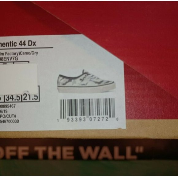 Vans Authentic Men's 4/Women's 5.5 Anaheim Factory 44 Dx Gray Camo VNOA38ENV7G - Picture 3 of 11